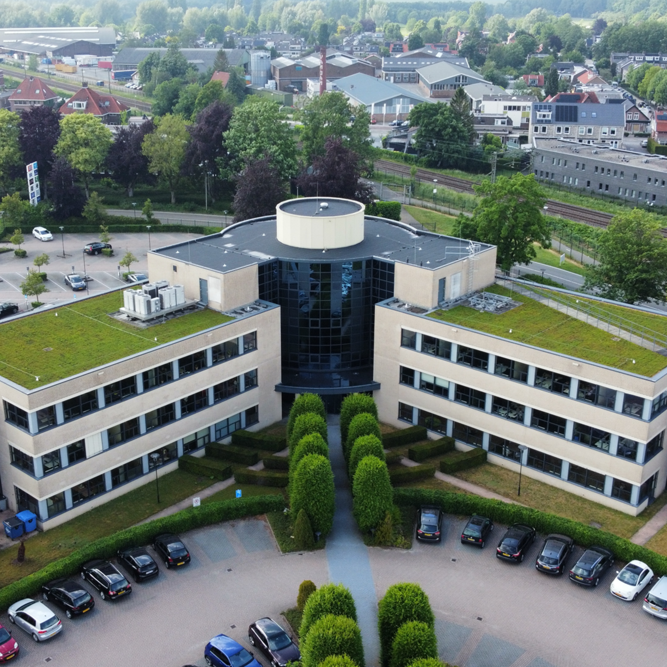 Vrumona Schwammdach in Bunnik, Niederlande: Regenwassermanagement auf dem Dach